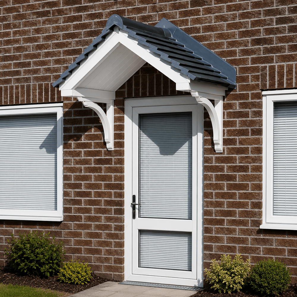 730mm Cheltenham Open Front Over Door Canopy 1520mm includes 2x Brackets Image